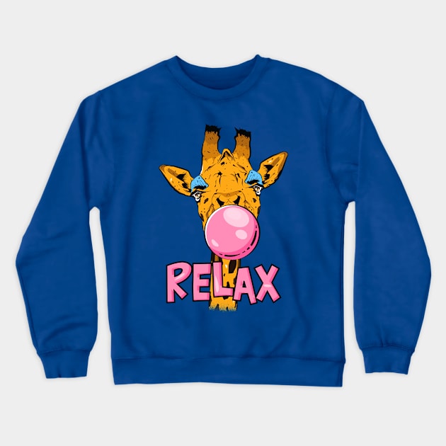 Giraffe Relax Crewneck Sweatshirt by portraiteam